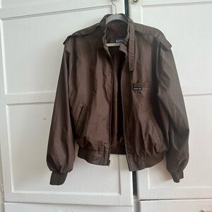 Members Only brown bomber jacket